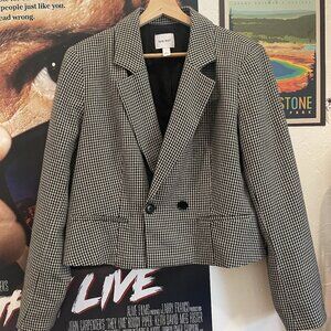 🖤🤍 nine west houndstooth cropped blazer 🖤🤍